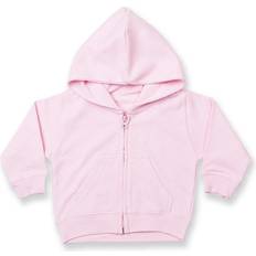 Babys Hoodies Larkwood Baby/Kid's Zip Through Hooded Sweatshirt/Hoodie - Pale Pink