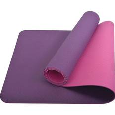 Treningsutstyr Schildkröt Fitness Unisex's Bi-Color Yoga Mat 4 mm Bicolor, Carry Bag, Violet/Pink, 960069, Medium
