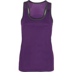 Tridri Panelled Fitness Vest Women - Purple/Charcoal