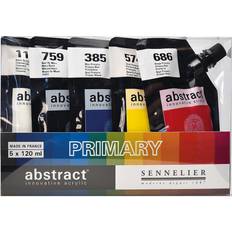 Hvite Maling Abstract Acrylic Set set of 5 primary