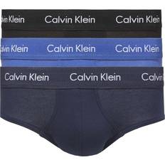 Calvin Klein Briefs Unterhosen Calvin Klein Cotton Stretch Briefs 3-pack - Black/Blue Shadow/Cobalt Water