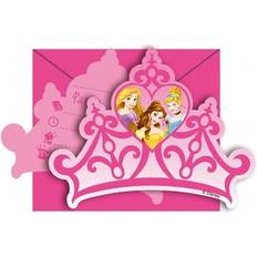 Gratulasjonskort & Innbydelseskort Disney Princess Heart strong Inbjudningskort (6 st)