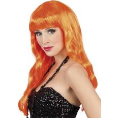 Oransje Parykker Vegaoo Boland adult wig Chique, one size