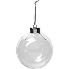 Creativ Company 6 Fillable 80mm Glass Bauble Christmas Ornaments for Tree Decoration