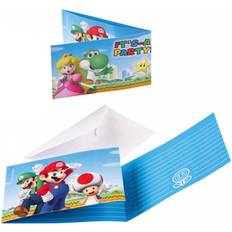 Glückwunschkarten & Einladungskarten Amscan Cards & Invitations Super Mario 8pcs