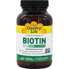 Country Life Biotin 10 mg 120 Vegetarian Capsules