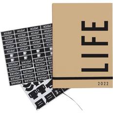 Beige Kalendere Design Letters Calendar 2022