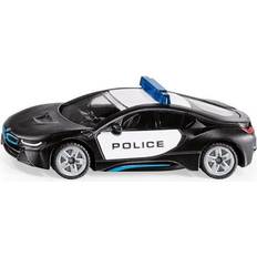 Plastikspielzeug Autos Siku 1533 BMW i8 "Police" schwarz/weiss (Blister)