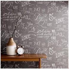 Fresco Chalkboard Grey Wallpaper