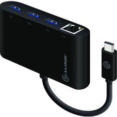 Alogic USB C-3xUSB A/RJ45 M-F Adapter
