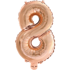 Folie Siffror ballong i Rosaguld 41 cm 8