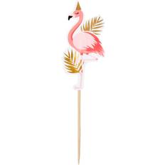Boland 12 Cocktailpinnar med tropisk flamingo 13 cm