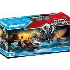 Playmobil police Playmobil Police Jet Pack with Boat 70782
