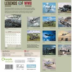 Legends of WWII Square Wall Calendar 2022