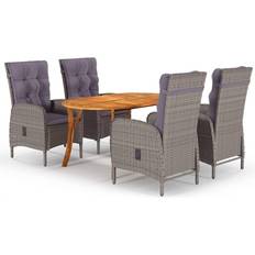 vidaXL 3071995 Patio Dining Set, 1 Table incl. 4 Chairs