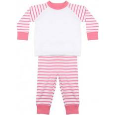 Larkwood Childrens Striped Pyjama - Pink Stripe