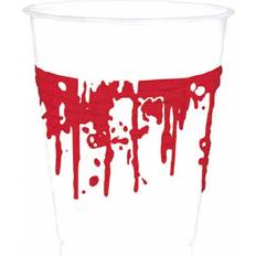 Amscan 9902244 – Bloody Good Time Cups, 10 Pieces, Plastic, 473 ml, Bloody Mary, Help, Halloween, Horror Party, Theme Party