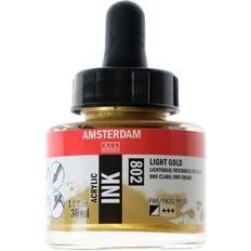 Gull Akrylmaling Amsterdam Acrylic Ink Bottle Light Gold 30ml