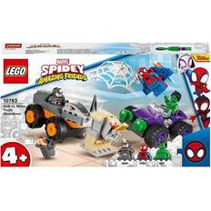 Spider-Man Building Games Lego Marvel Spidey Amazing Friends Hulk vs Rhino Truck Showdown 10782