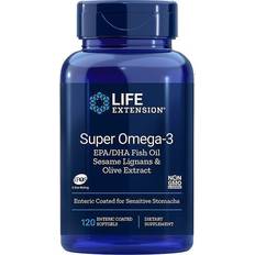 Fatty Acids Life Extension Super Omega-3 EPA/DHA with Sesame Lignans & Olive Extract 120 softgels