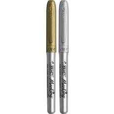 Bic Permanent Marker Gold & Silver Pen