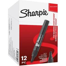 Sharpie Hobbymaterial Sharpie W10 Permanent Marker Chisel Marker Point Style Black 12