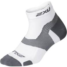2XU Underwear 2XU Vectr Light Cushion 1/4 Crew Socks Men - White/Grey