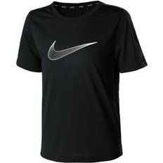 Treningsklær T-skjorter Nike Youth Dri-Fit Short Sleeve Training Top - Black/White