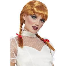 Smiffys Porcelain Doll Wig Auburn