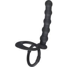 You2Toys Black Velvets Cock & Ball Ring with Anal Beads