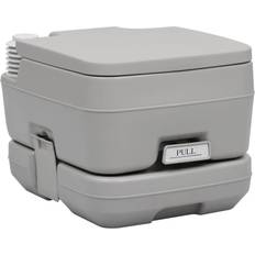Gray Dry Toilets vidaXL Portable Camping Toilet Grey 10 10 L