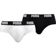 Puma Men's Basic Briefs 2-pack - White/Black