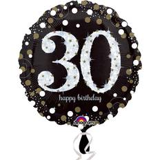 Text- & Themenballons Amscan Foil Balloons 30th Birthday Standard Sparkling Celebration