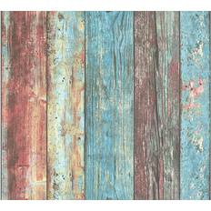 Living Walls Vinyltapete Best of Wood`n Stone 2nd Edition A.S. Création Vintage Vintage Holzwand Blau Bunt 231