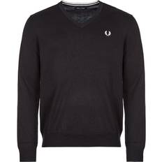 Fred Perry Classic V Neck Jumper - Black