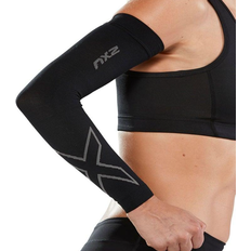 Women Arm & Leg Warmers 2XU Flex Compression Arm Sleeves - Black/Grey