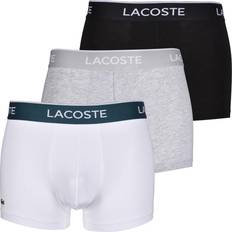 Lacoste Schwarz Unterwäsche Lacoste Casual Trunks 3-pack - Black/White/Grey Chine