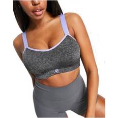 Pour Moi Energy Empower U/W Lightly Padded Convertible Sports Bra - Grey marl/lilac