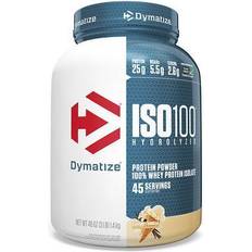 Dymatize iso 100 whey hydrolyzed whey protein isolate Dymatize ISO-100 Whey Protein Isolate Gourmet Vanilla 3 lbs