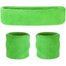 80-tallet Tilbehør Wicked Costumes 80s Sweatband Kit Neon Green