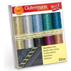 Gutermann Sewing Set: Metallic Effect Thread, Assorted, 10 x 50m