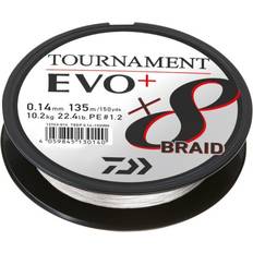 Daiwa Tournament X8 EVO vit 135 flätlina