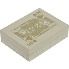 Dkd Home Decor Card Game Resin Golden Ivory (9 x 12 x 3.5 cm)