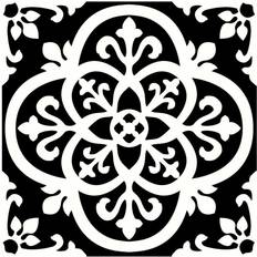 Fine Decor Wallpaper Fine Decor Gothic Peel and Stick Floor Tiles, Black/White