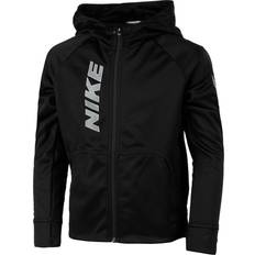 Nike Hettegensere Nike Therma-FIT Graphic Full-Zip Training Hoodie Kids - Black/White/Smoke Grey