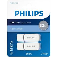 32 GB - USB 2.0 Minnepenner Philips USB Snow 2x 32GB