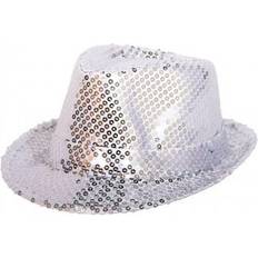 Smiffys Sequin Trilby Hat Silver