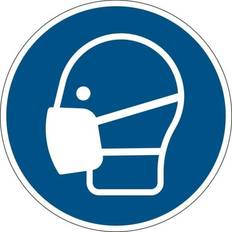 Hinweisschilder reduziert Durable Mandatory Sticker "Wear a Face Shield" Removable