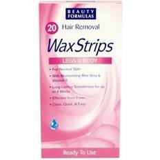 Beauty Formulas Hair Removal Wax Strips 20-pack