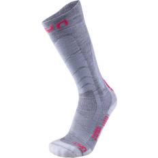 Damen - Silbrig Socken UYN Ski Touring Socks Women - Silver/Fuchsia